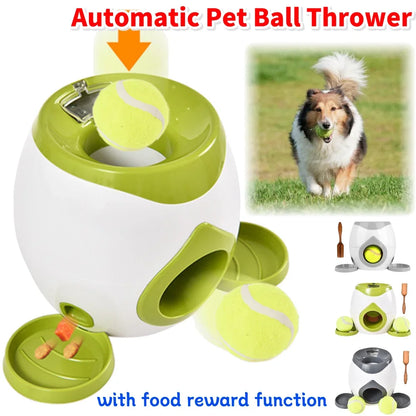 Automatic Dog Ball Launcher Dog Tennis Food Reward Machine Dog Tennis Ball Machine Slow Feeder for Small and Medium Dogs