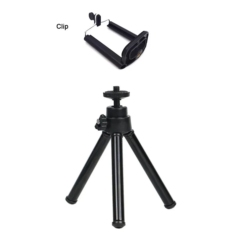 Mini Flexible Tripod 2 Section Stand Holder for Projector Camera Aluminum Alloy Desktop Tripod for Mobile Phone