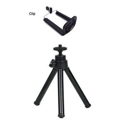 Mini Flexible Tripod 2 Section Stand Holder for Projector Camera Aluminum Alloy Desktop Tripod for Mobile Phone