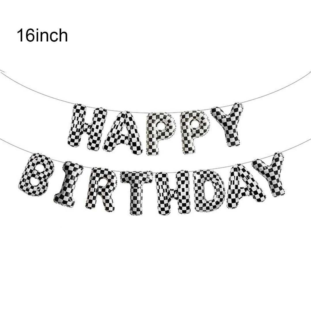 40'' Number Race Car Balloon Racetrack Balloon Truck Bike Wheels Tire Racing Car Theme Party Supplies Boys' Birthday Party Favor
