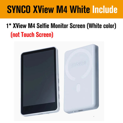 SYNCO XView M4 / M4 AI / M4 Touch Screen Selfie Monitor Screen Vlogging Monitor for iPhone Android Live Streaming TikTok Vlog