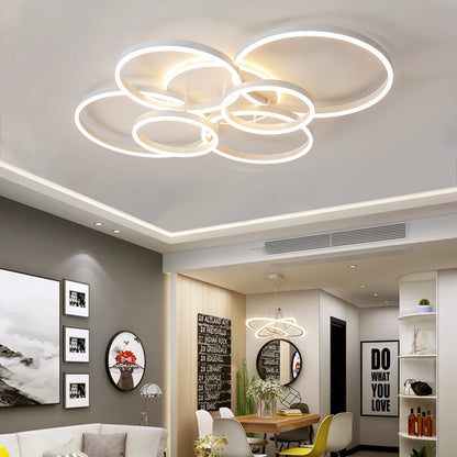 Modern Ceiling Chandelier Dimmable Ceiling Lamp LED Lights Indoor Lighting Fixtures for Home Living Study Room Bedroom Luminaire