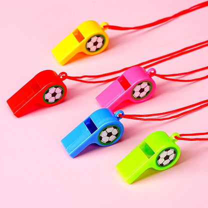 10/30/50Pcs Football Whistle Cheerleader Cheering Props Rainbow  Fan Whistle Boys And Girls Birthday Party Favors Pinata Filler