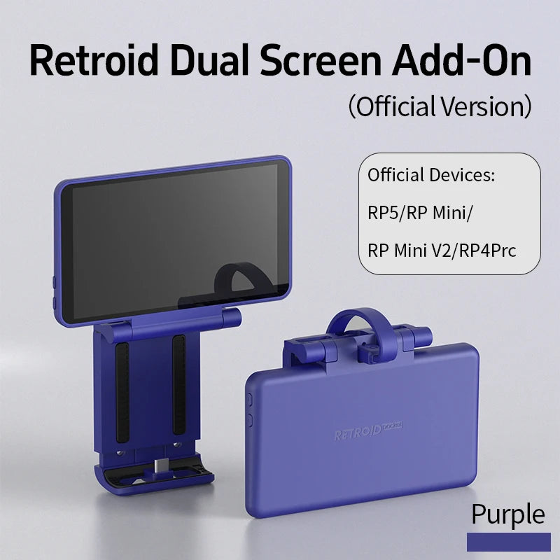 Retroid Dual Screen Add-on 5.5 inch OLED Back Clip Screen For Retroid Pocket 5 RP5/RPmini V2/RP4 Pro Extended Display Screen