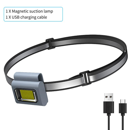 Multifunctional LED Portable Light with Magnetic Charging Light Clothespin Running Light Silicone Work Headlight Dog Chain Light