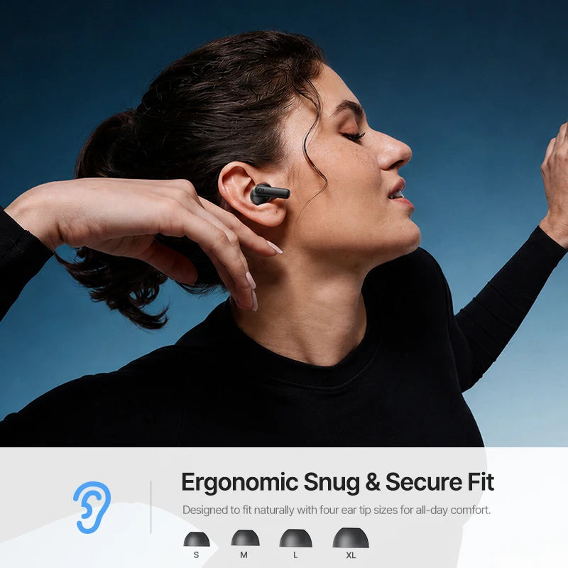 Baseus Bass EP10 Ultra Wireless Earphones -55dB Noise Reduction 65Hrs Long Playtime Bluetooth 6.0 Earbuds 6 Mics AI Call Clear