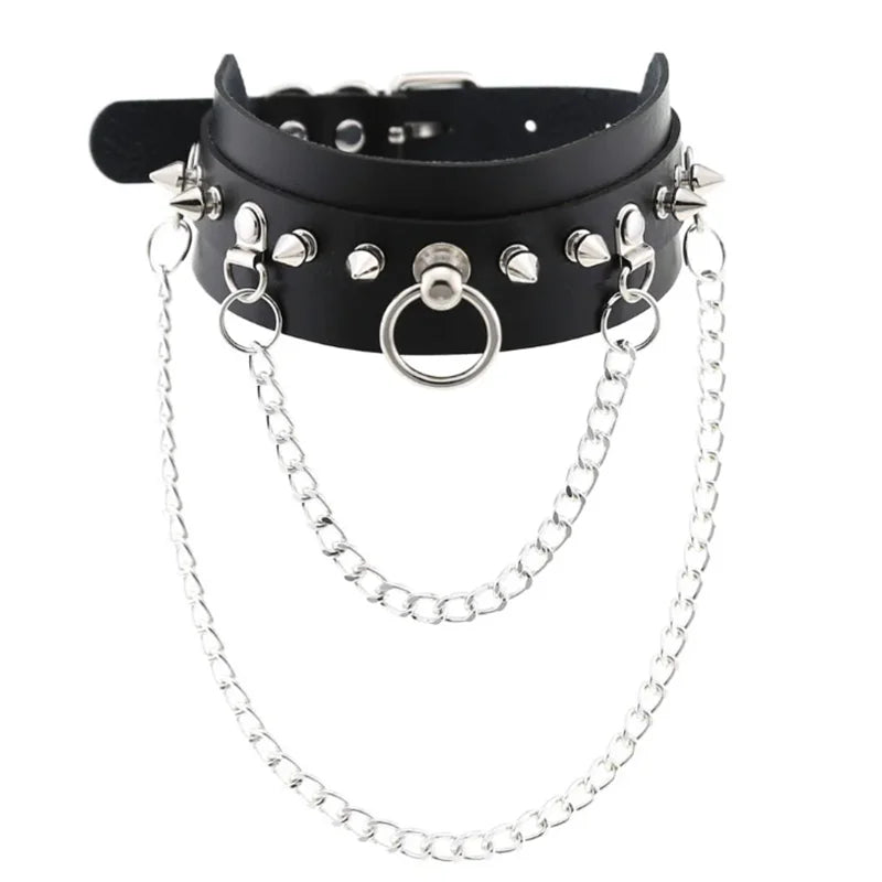 1pc Harajuku Gothic Spike Rivet Star Necklaces Collares Hip Hop Rock