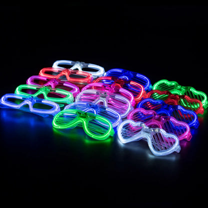 5/10/15/20/30 Pcs Led Neon Party Glasses Light Up Sunglasses Glow in the Dark Glasses for Kids Adults Party Supplies