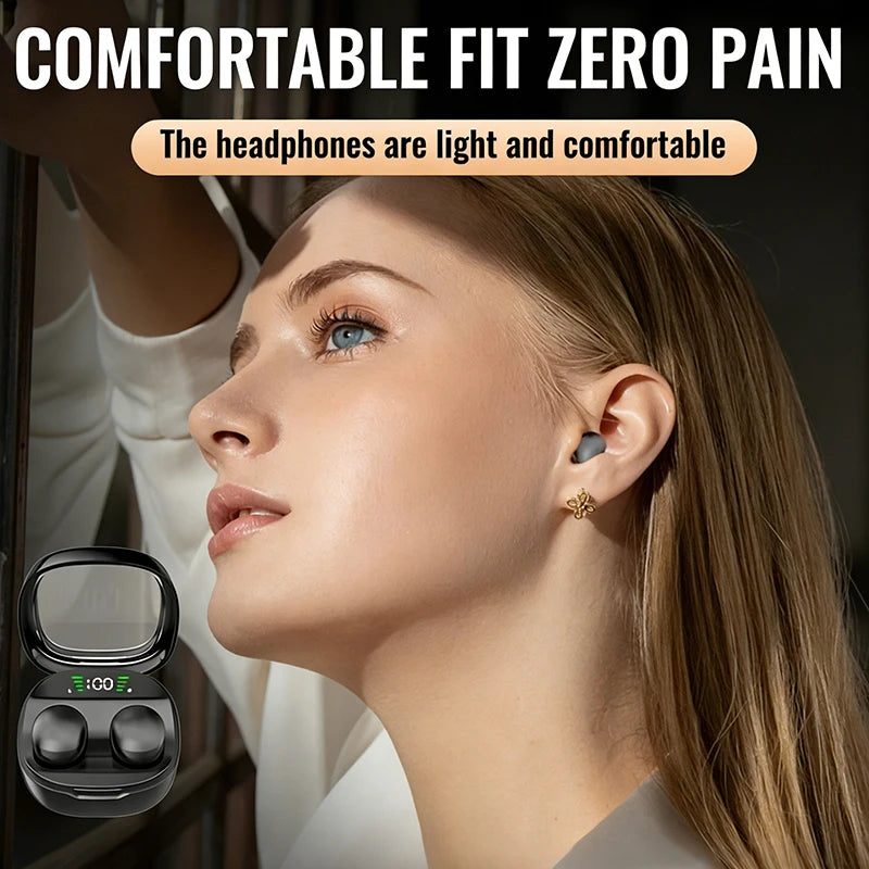 Mini Invisible Sleep Wireless Bluetooth Earbud Small TWS Stereo Sport Game Work In-ear Headphone Long Standby HD Call Earphone