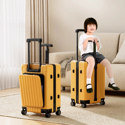 24-28 inch Double Trolley Children's Luggage Ride on Suitcase 20 Inch Cabin Luggage Rear Opening Laptop Bag Suitcase