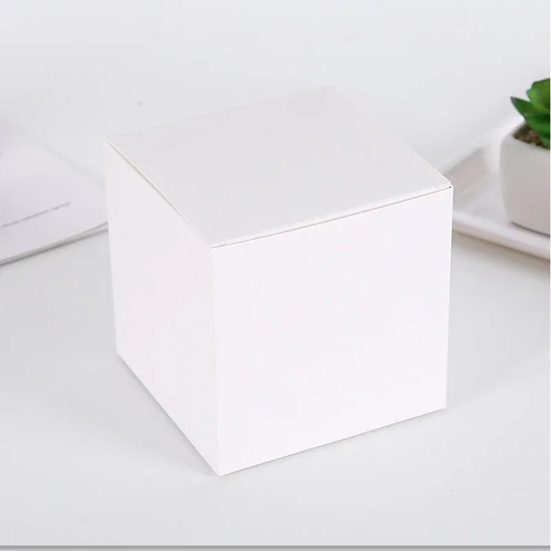 20/50/80Pcs Multi Size Square Kraft Gift Box Black White Brown Fold Packaging Gift Box Proposal Box For Bridal Birthday Party