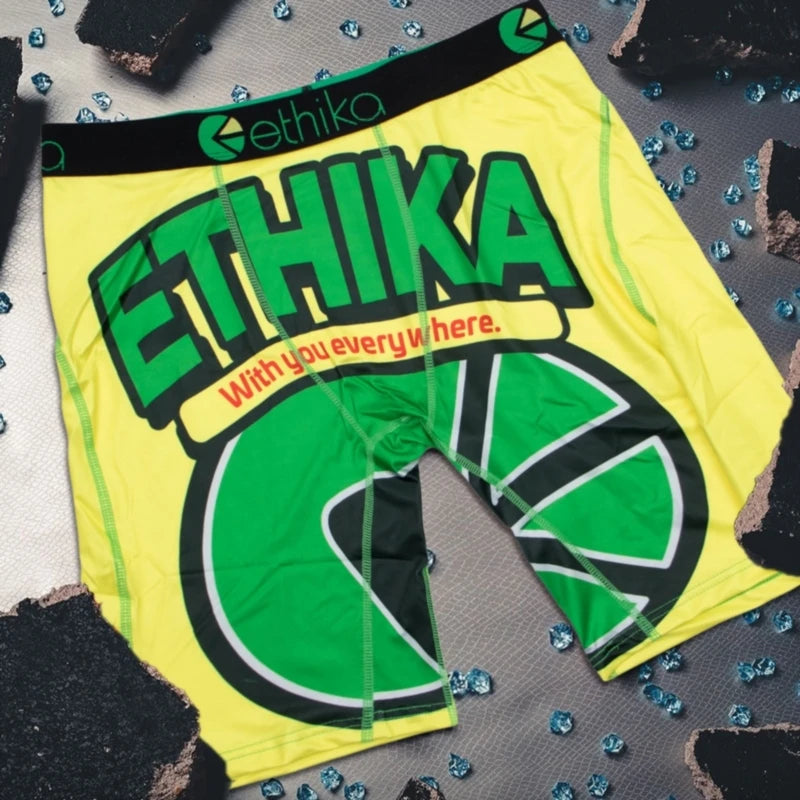 ETHIKA 1Pcs Men Underwear Boxers Breathable Mesh Crotch Man Underpants Plus Size Mens Panties L-3XL Printed Men's Boxers Briefs