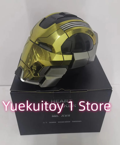 Newly Upgraded Iron Man Helmet Mk5 Mk50 Mk17 Wearable Voice Controlled Opening And Closing Classic Collectible Ornaments Gifts