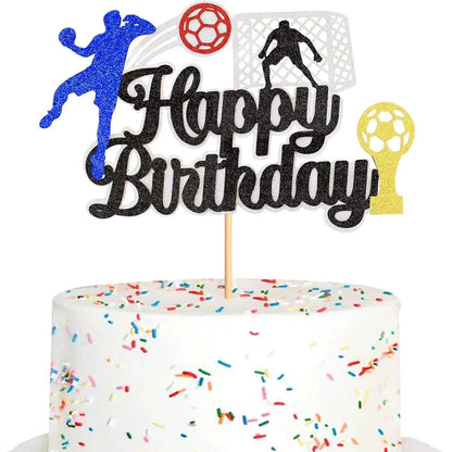 Basketball Cake Toppers Happy Birthday Balls Cake Decorations Basketball Theme Cake Decoration for Boy Sport Party Supplies