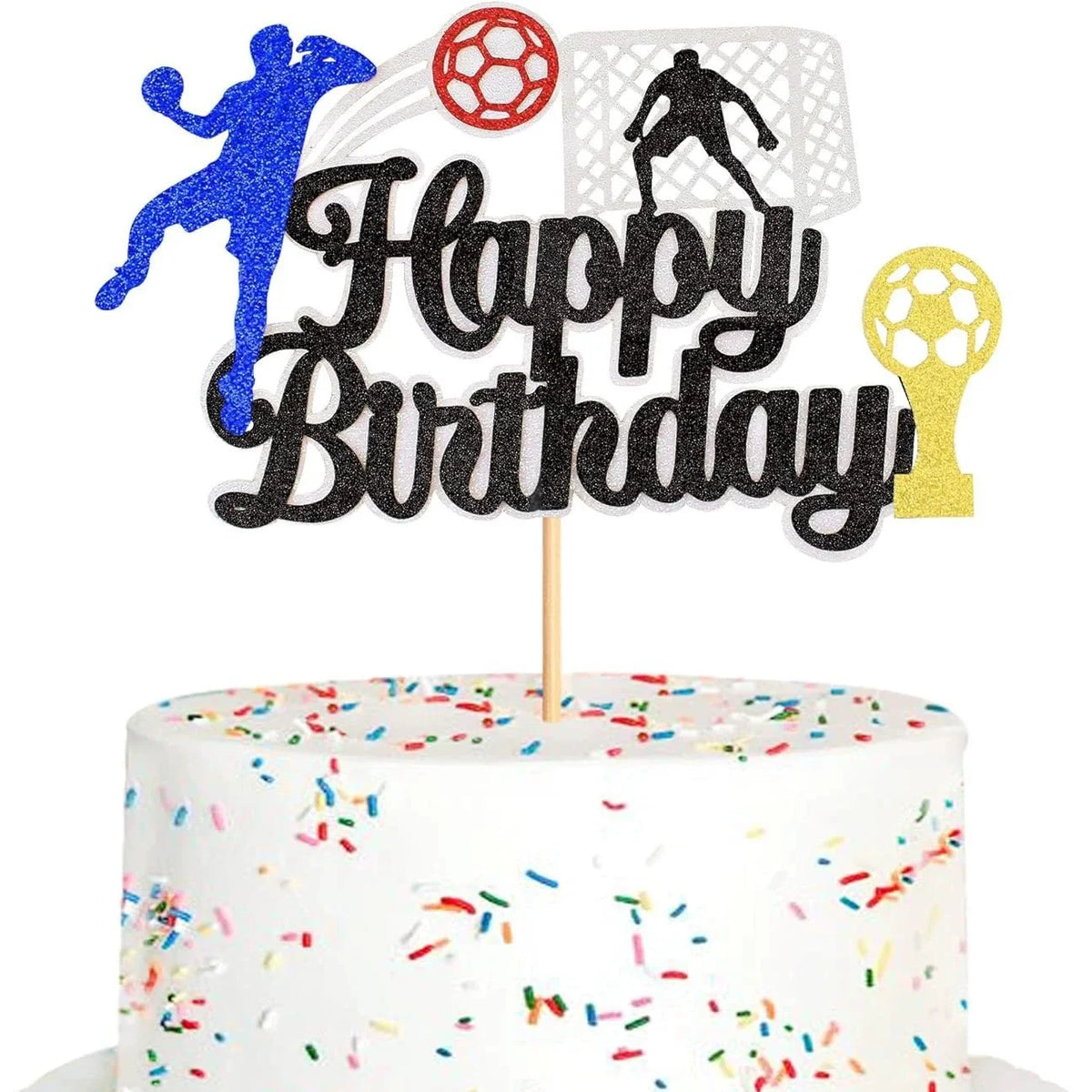 Basketball Cake Toppers Happy Birthday Balls Cake Decorations Basketball Theme Cake Decoration for Boy Sport Party Supplies