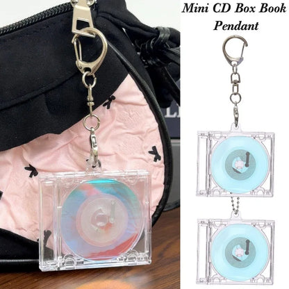 10pcs NFC Functional CD Disc Key Chain Mini CD Case Keychain Peripheral Commemorative Album Key Holder For DIY Backpack Pendant
