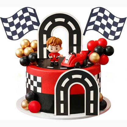1 Set Race Cars Cake Topper Happy Birthday Cake Decorations Party Favors