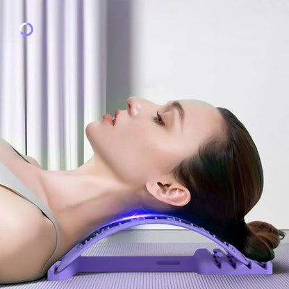 Yoga back stretcher Lumbar spine relaxation device Cracker Board Massager with 4-Level Adjustable Back Stretcher for Home Gym