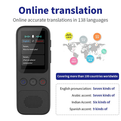 Voice Translator Real Time 142 Online Translation 18 Offline Translation Device Real-Time Smart Voice Photo Translator