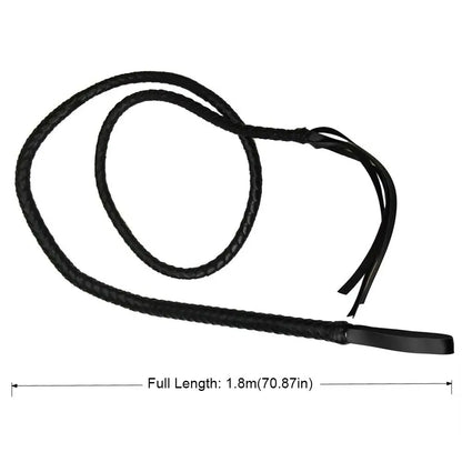 1Pcs Paddles Horse Whip With Handle Leather Equestrian Training Pointer 1.8m Portable Racing Riding Crop for Horse Training