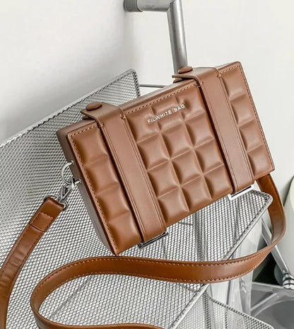 Trendy Brand Box Shape Bag for Man Woman 2026 New Small Square bag Pu Leather Shoulder Crossbody Bags Unisex Fashion Phone Purse