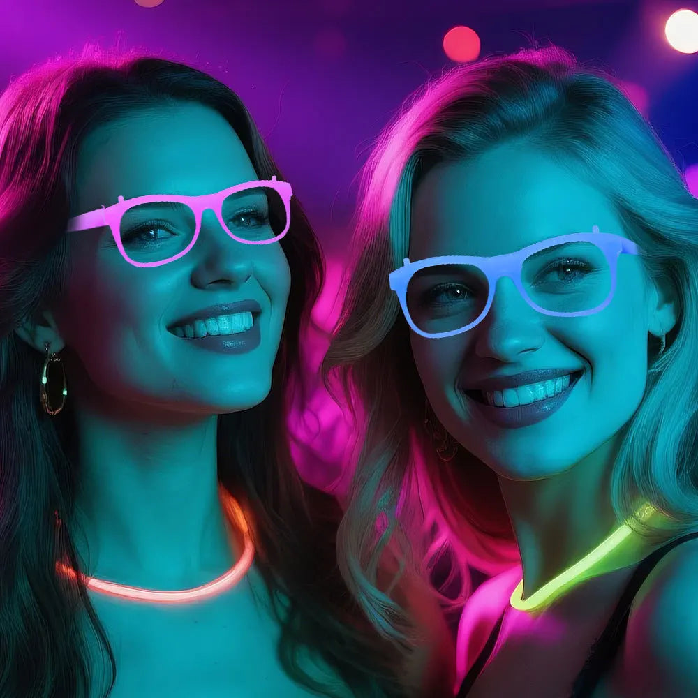 5Pcs Light Up LED Glasses Colors Glow Glasses Glow in The Dark Birthday Party Supplies Neon Party Favors for Kids Adults