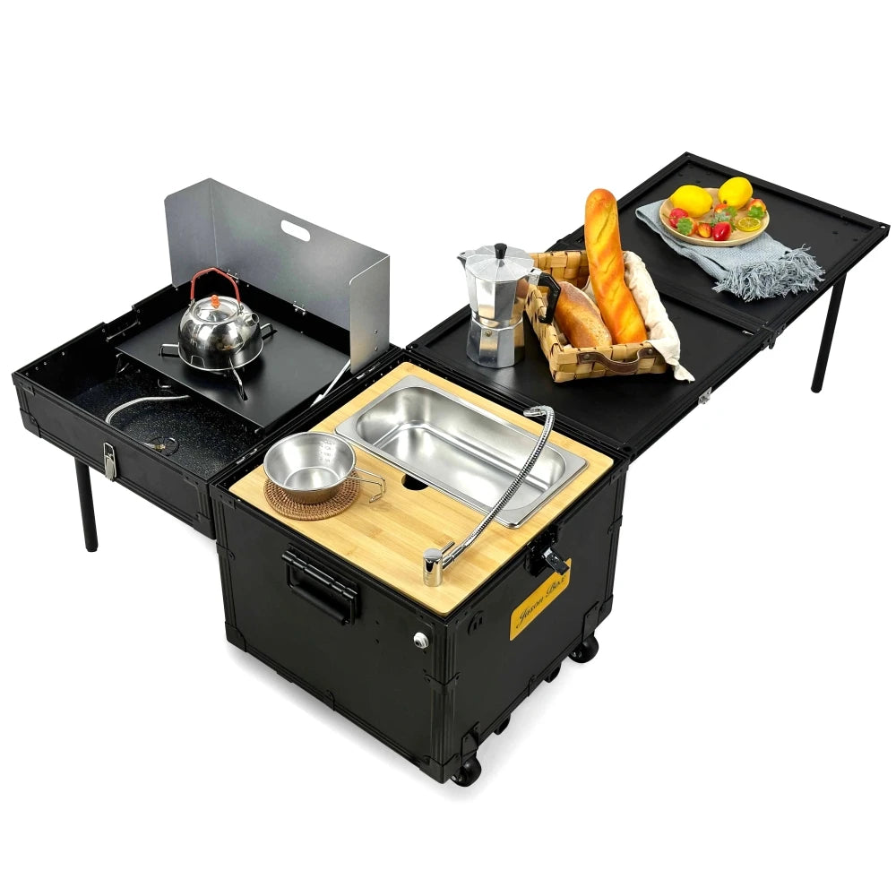 Camping Outdoor Portable Mobile Kitchen Car Self Driving Tour Camping Wilderness Equipment