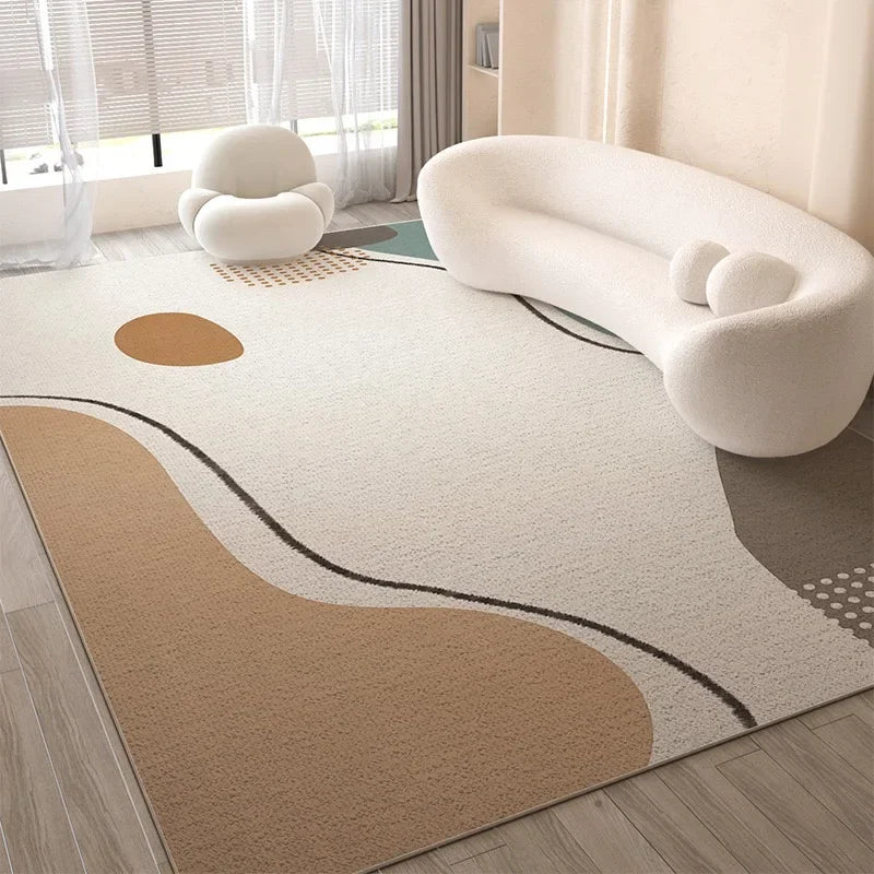 VIKAMA Simple And Light Luxury Living Room Carpet, Bedroom Anti-Slip And Anti-Stain Sofa, Coffee Table Carpet, Home Decoration