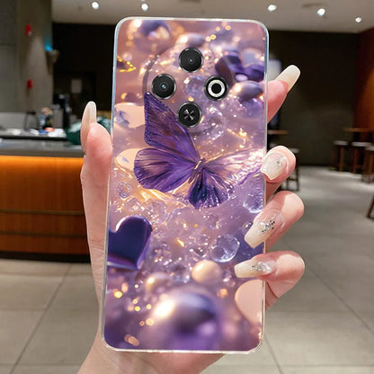 For Tecno Spark 30C Case kl5 kl5n Aesthetic Butterfly Flower Clear Soft Silicone Back Cover Techno Spark 30C Phone Case k15 k15n