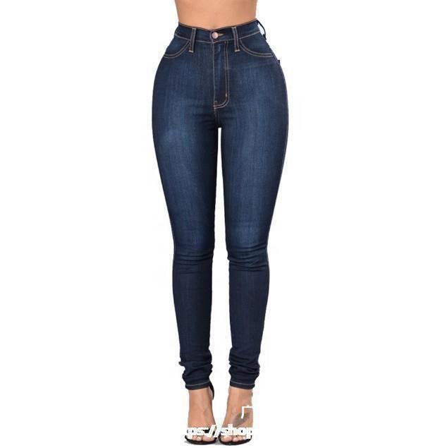 Custom Women's High Elastic Waist Stretch Ripped Straight Jeans Distressed Canvas Pants OEM Wholesale Manufacturer