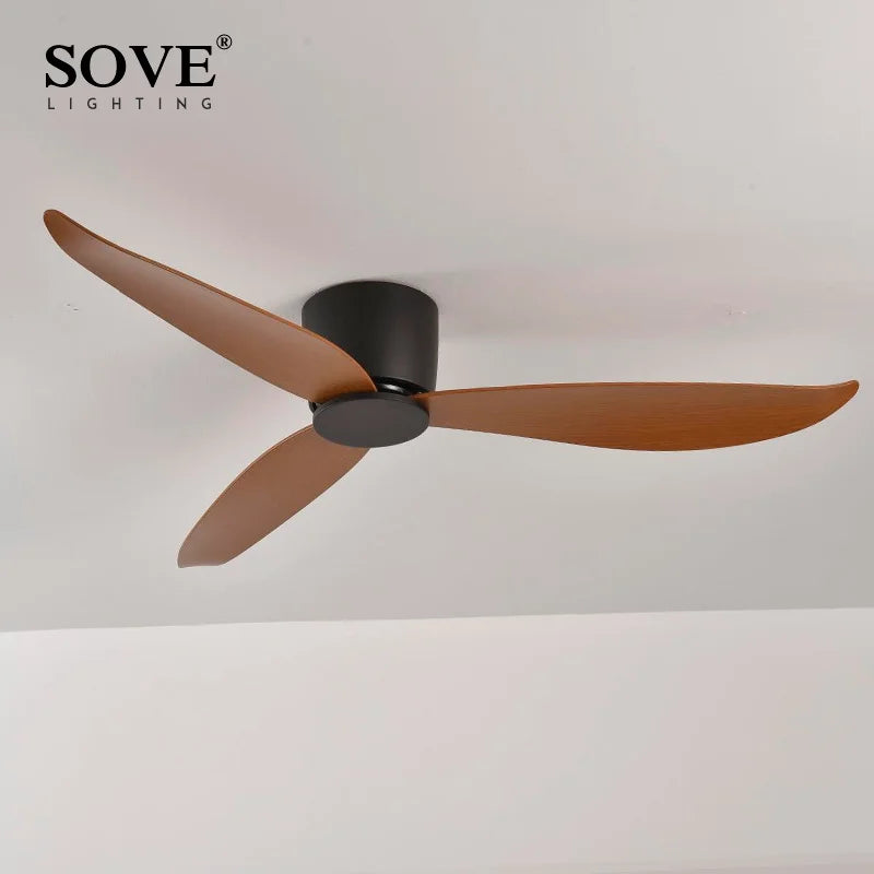SOVE Low Floor Modern BLDC Ceiling Fan with Remote Control Household Use Ventilation Fan Motor Electric Fan Decorative Fans