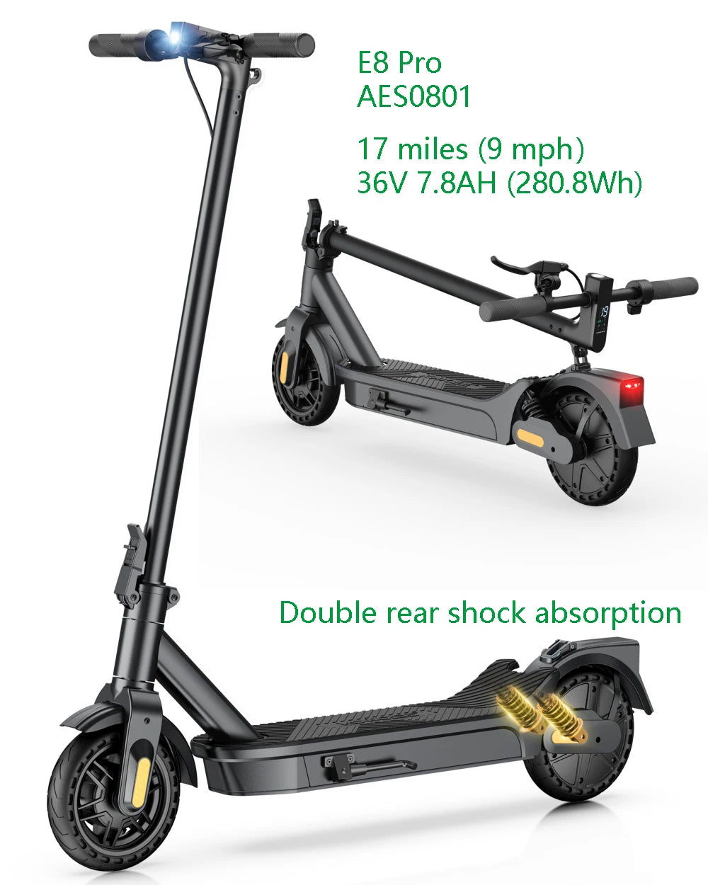 Foldable Adult Electric Scooter 8.5 Inch 500W 36V Long Range E Scooters Portable Commuter E Scooter For Adult Daily Travel