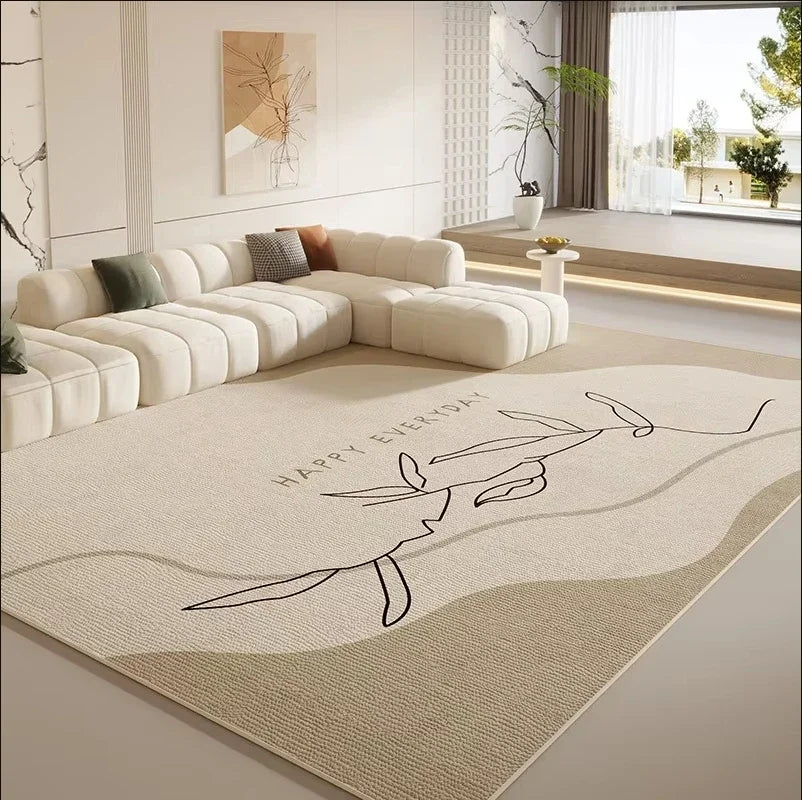 VIKAMA Simple And Light Luxury Living Room Carpet, Bedroom Anti-Slip And Anti-Stain Sofa, Coffee Table Carpet, Home Decoration