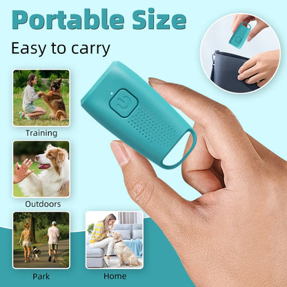 Portable, Rechargeable Dog Training Anti-Barking Device with LED Light (Non-Shock Warning Device)
