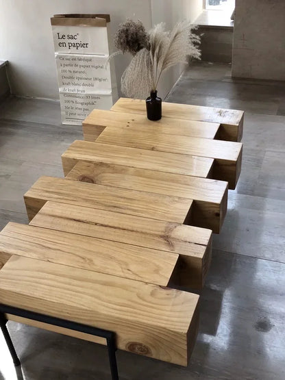 Nordic Coffee Table Solid Wood Creative Simple Living Room Table
