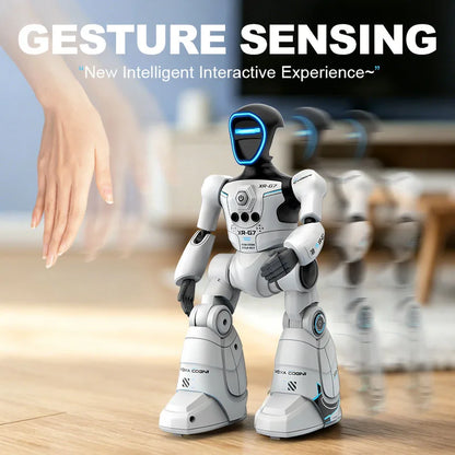 2.4G AI Smart Delivery Robot Gesture Voice Control Recording Programming LED Dancing Robot Christmas Toy Gift for Children