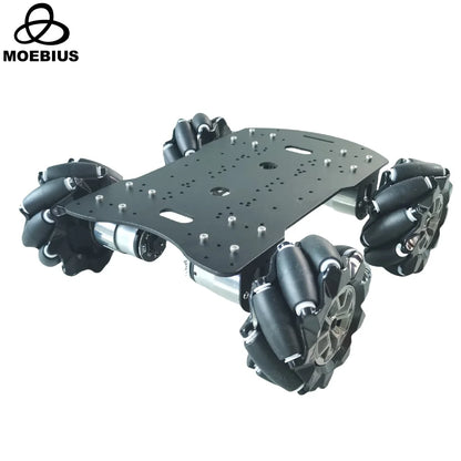 20KG Load 4WD 97mm Mecanum Wheel Robot Car Chassis Kit with DC 12V Hall Motor for Arduino Raspberry Pi DIY Project STEM Toy