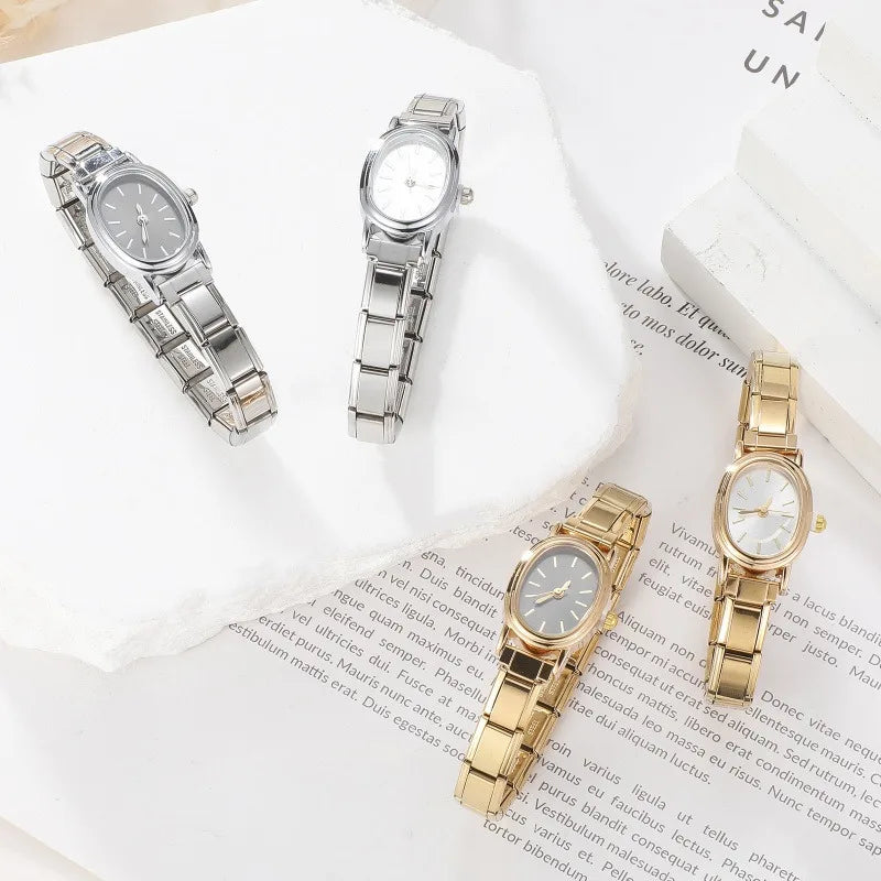 1PC High Quality Men Women's Stainless Steel Round Simple Watch Bracelet Bangle For Friend Wife Birthday Gift DIY Jewelry