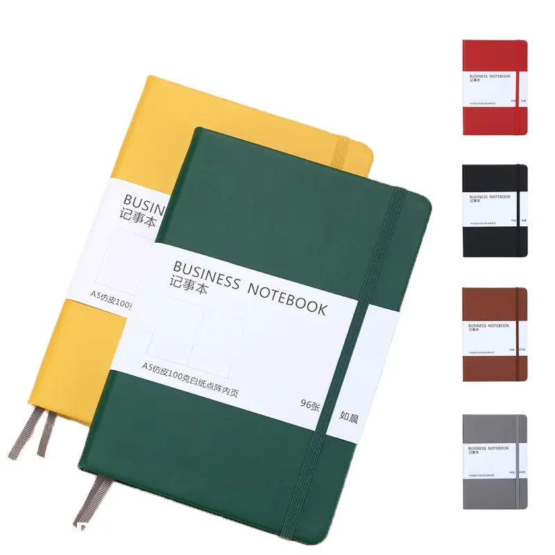 A5 Hard Cover Business Elastic Notepad Dot Grid Pages Korean Stationery Back To School Notebooks and Journals Office Stationery