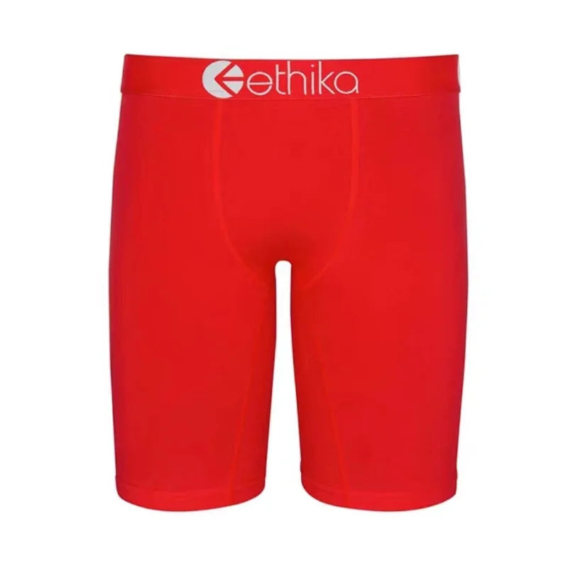 Men's 100% Cotton Long Leg Sport Boxer Shorts 1pc - Breathable Comfort Underwear for Boxing Training, Gym Workout