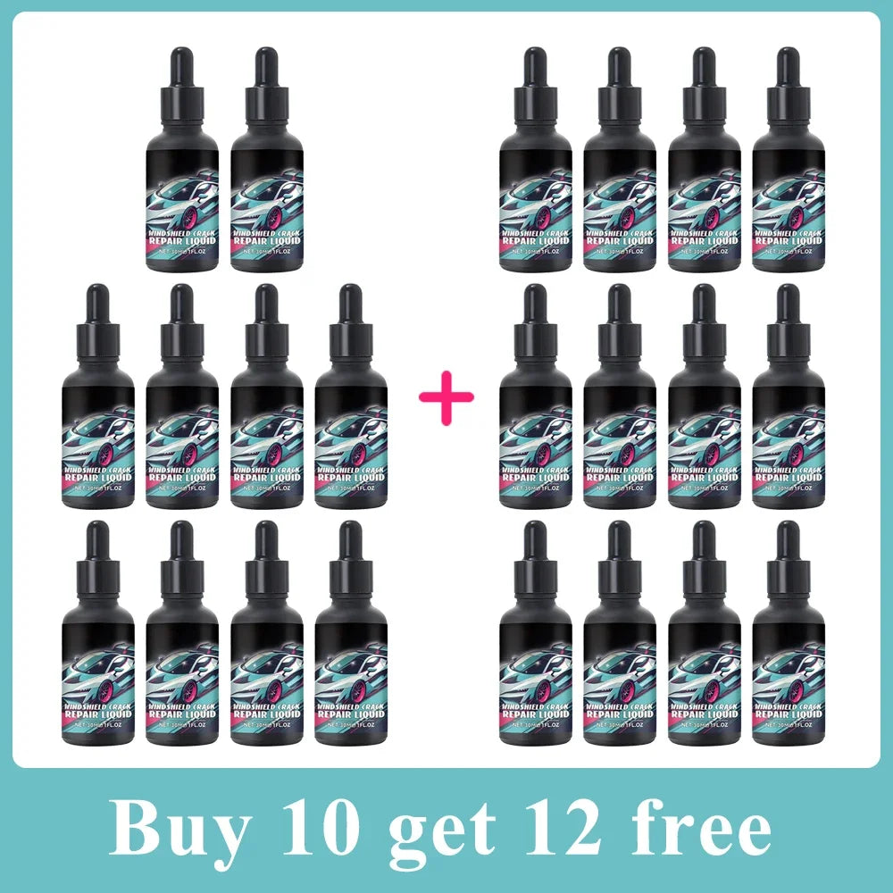 Magic Windscreen Crack Repair Set - Auto Glass Scratch Eraser for Cars Trucks Motorcycles
