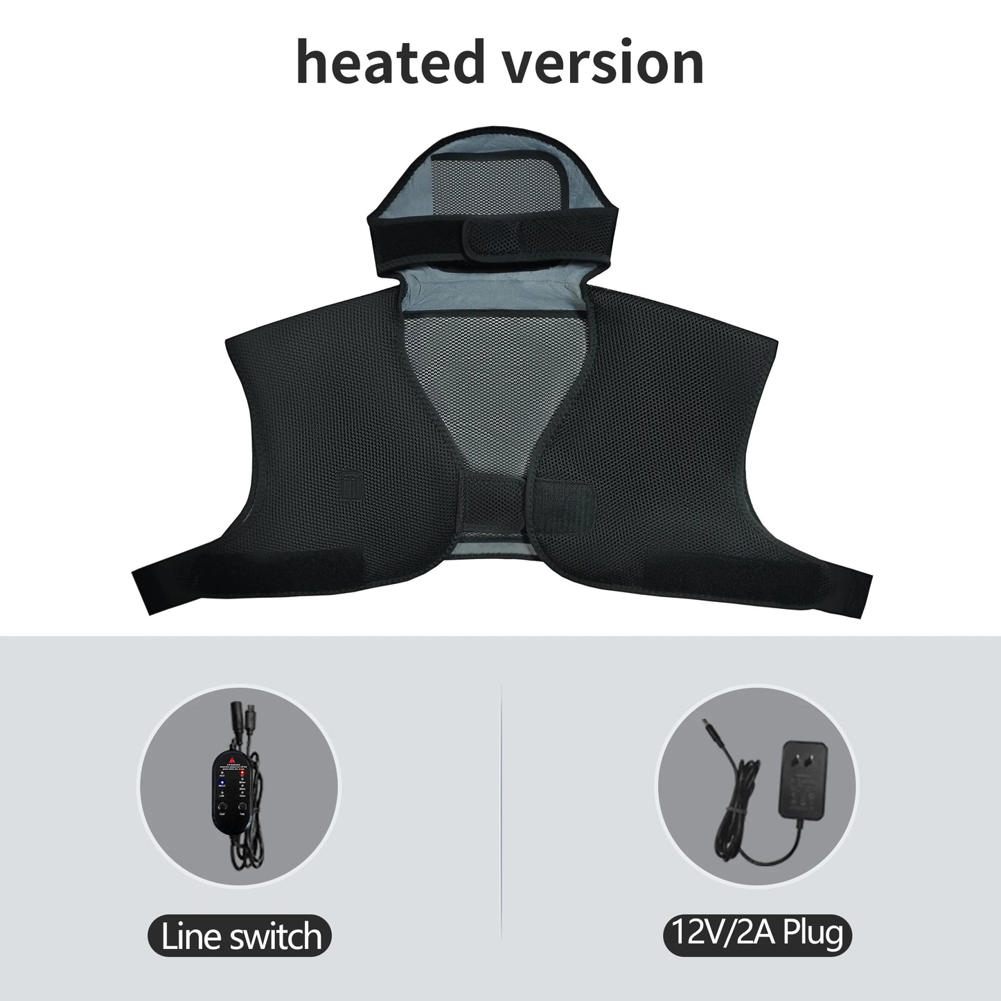 Electric Heated Vest Massage Shawl - 3-Level Heat Timer - Shoulder Back Muscle Relax Joint Comfort Winter Warmth Elderly Care