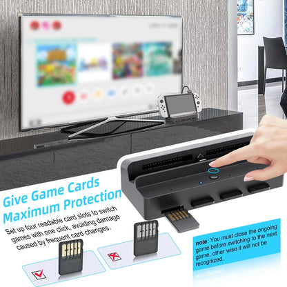 For Nintend Switch 7 In 1 Game Card Reader Switch For Switch OLED Screen Mirroring Base, Supports One-Click Switching of Games