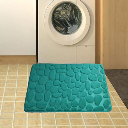Cobblestone Embossed Bath Mat Non-slip Carpets Water Absorption Washable Bathtub Floor Rug Shower Doormat Bathroom Decor