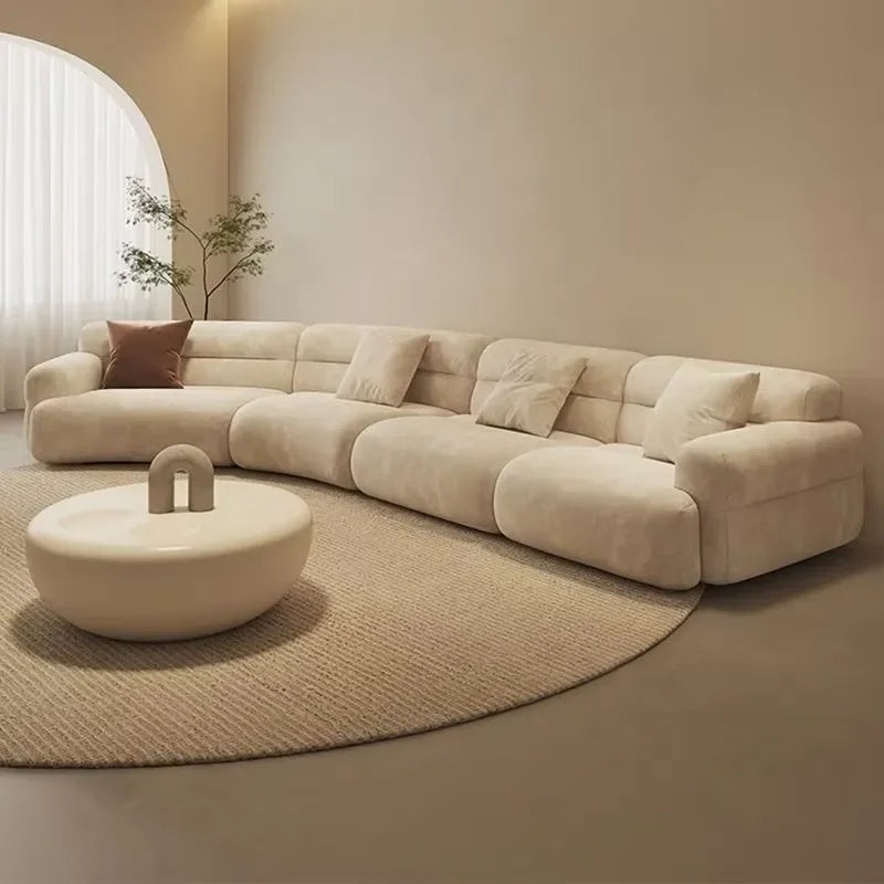 Factory Wholesale Modern Nordic Simple Velvet Fabric Sofa Suitable for Large Family Fabric for Modern Living Room