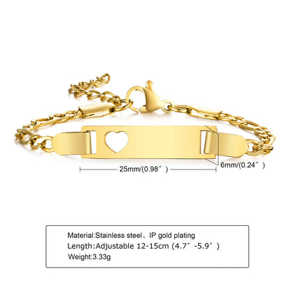 Vnox Custom Baby Girls Bracelets,Anti Allergy Stainless Steel Bracelet for Newborn Mom,Personalized Name Birthday Boy Girls Gift