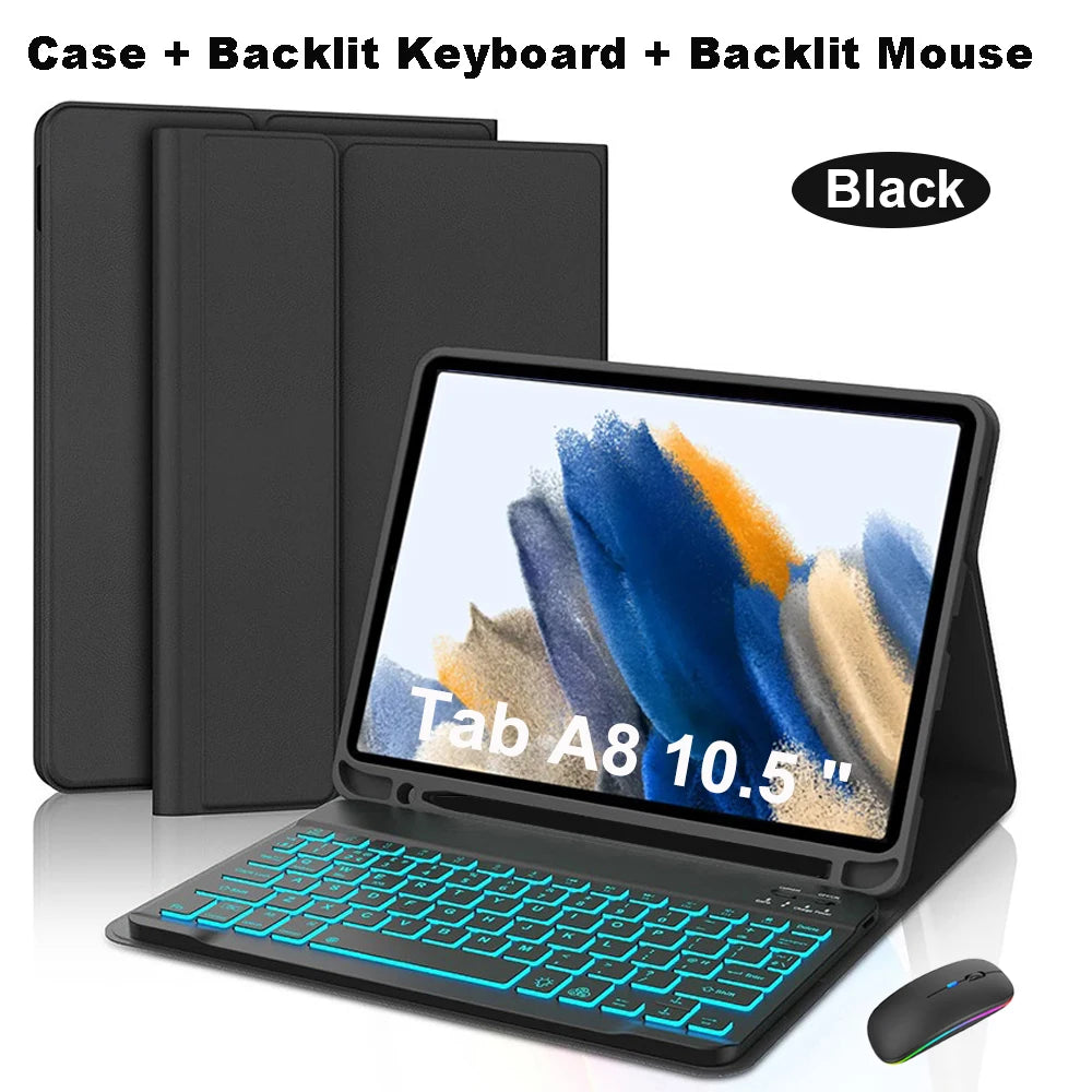 Case for Samsung Galaxy Tab A8 10.5 Inch,Wireless Bluetooth keyboard cover for Tab A8 10.5 Inch,Samsung Smart Stand Cover