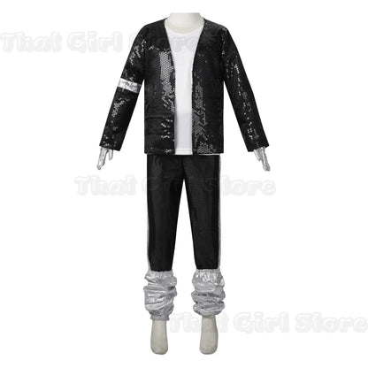 Halloween Coplay outfit for Show Performance Party Michael Jackson Celebrity Birthday Carnival Billie Jean Pop Star MJ costume