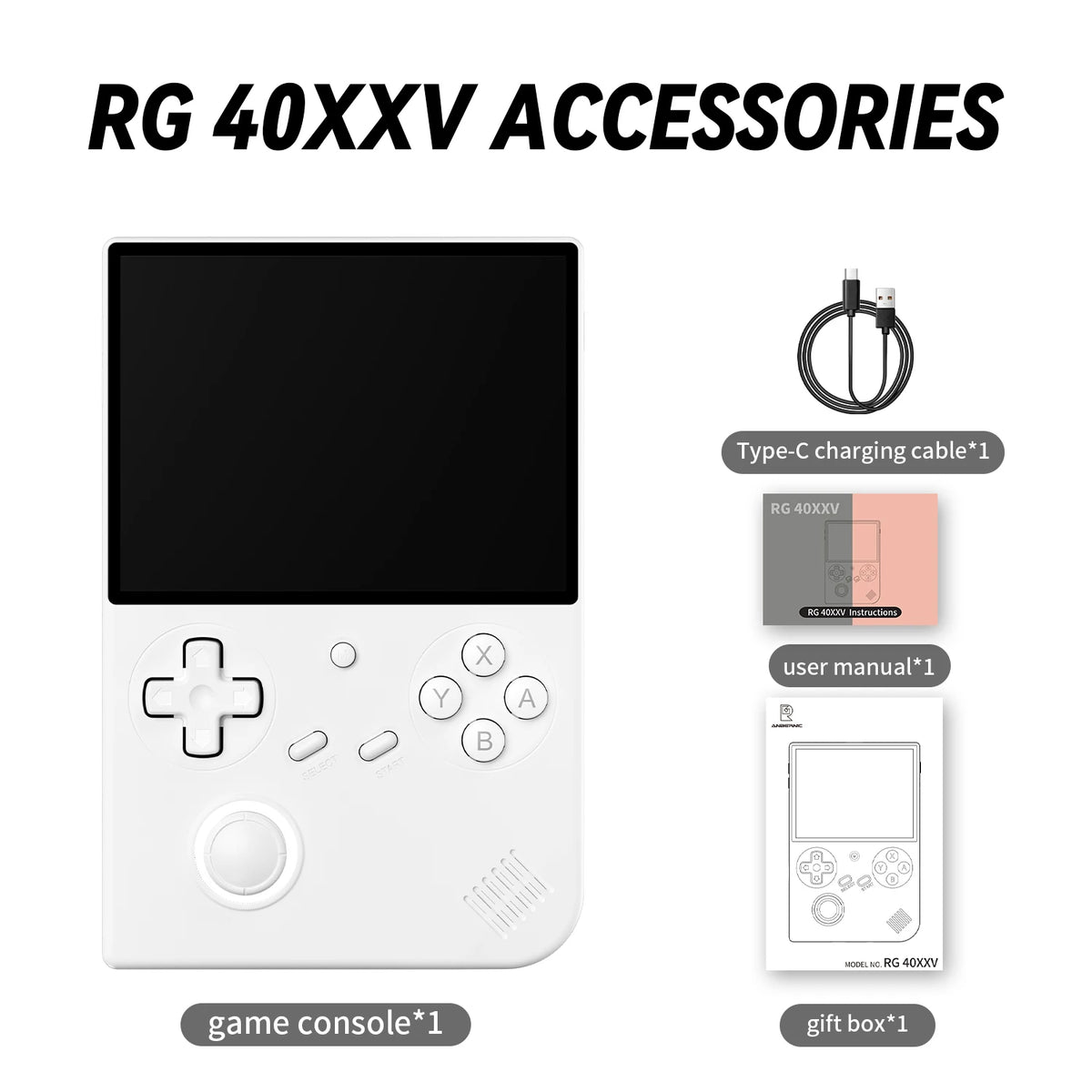 ANBERNIC RG40XXV Retro Handheld Game Console 4.0'' IPS Screen Linux 64-Bit RGB Joystick Players Supports WiFi Bluetooth HDMI Out