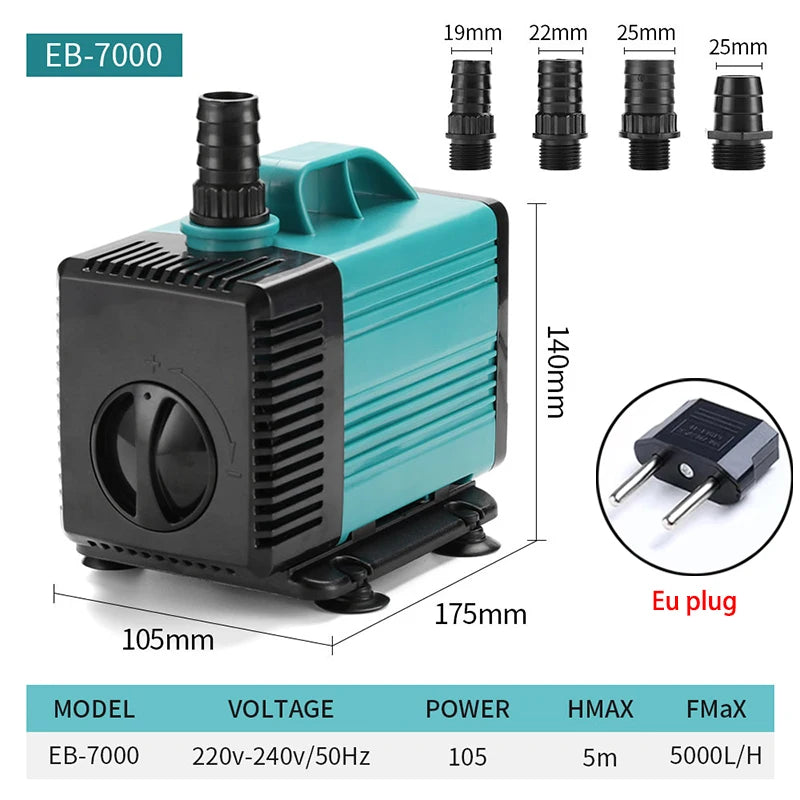 Small Adjustable Flow Rate Submersible Pump Fish Tank Aquarium Circulating Pump Bottom Filter Silent Suction Manure Change Pump